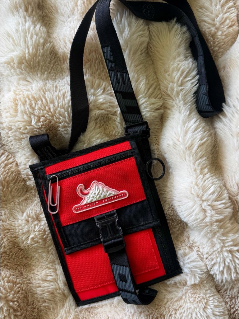 Off-White Red And Black Crossbody Pouch
